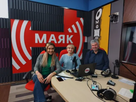 Утренний эфир на  радио "Маяк"